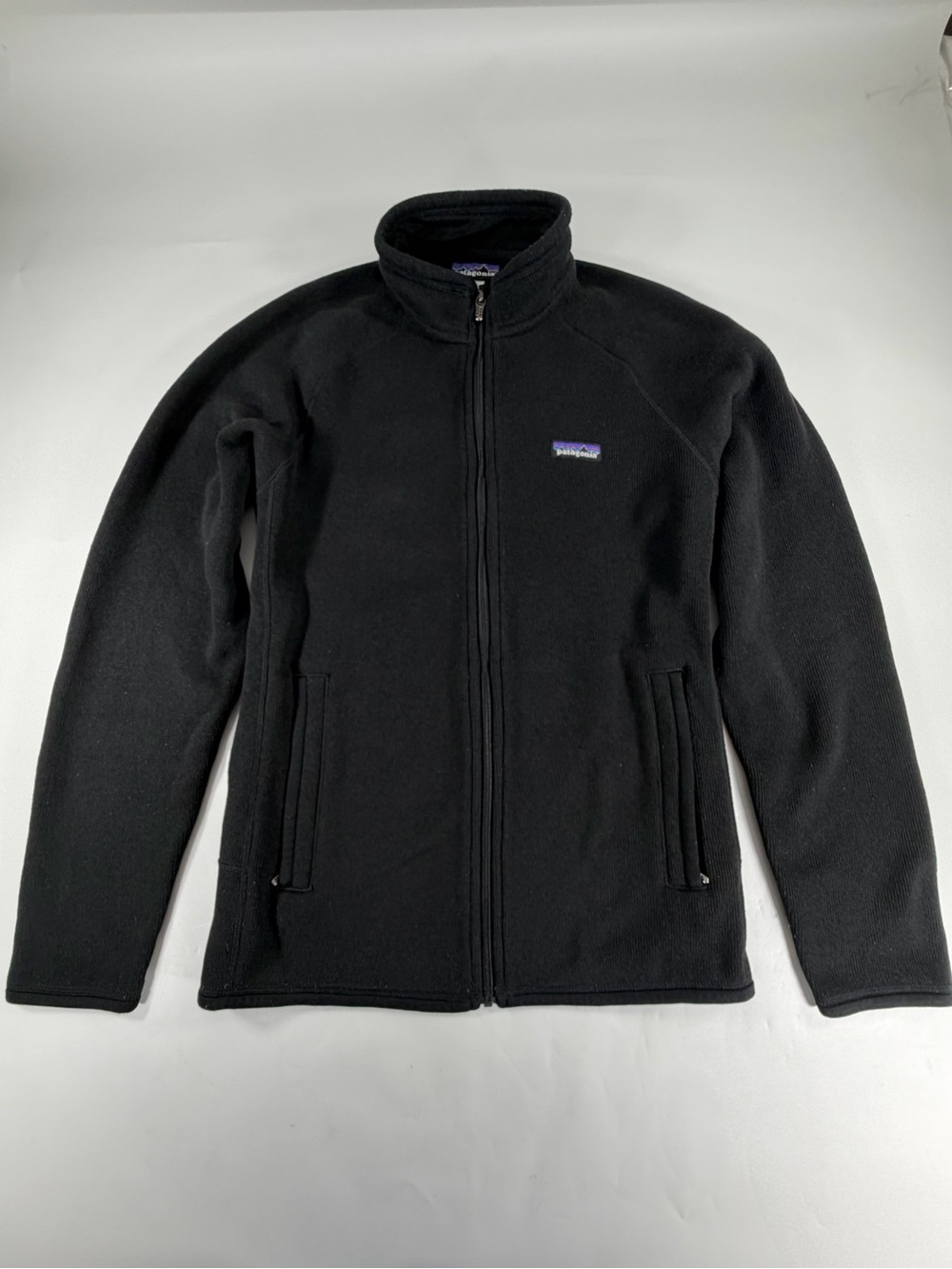 Patagonia Better Sweater full-zip fleece jacket in classic black. Features a sta